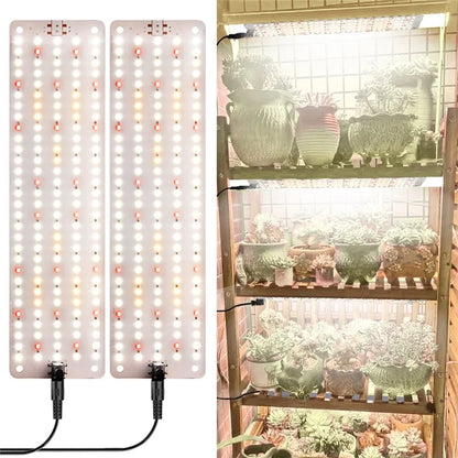 12V 2-Panel Plant Growing Light Potted Plants Shelf Seedling Growth Fill Light, EU Plug