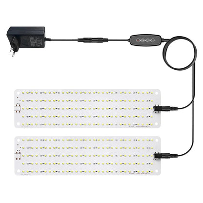 12V 2-Panel Plant Growing Light Potted Plants Shelf Seedling Growth Fill Light, EU Plug