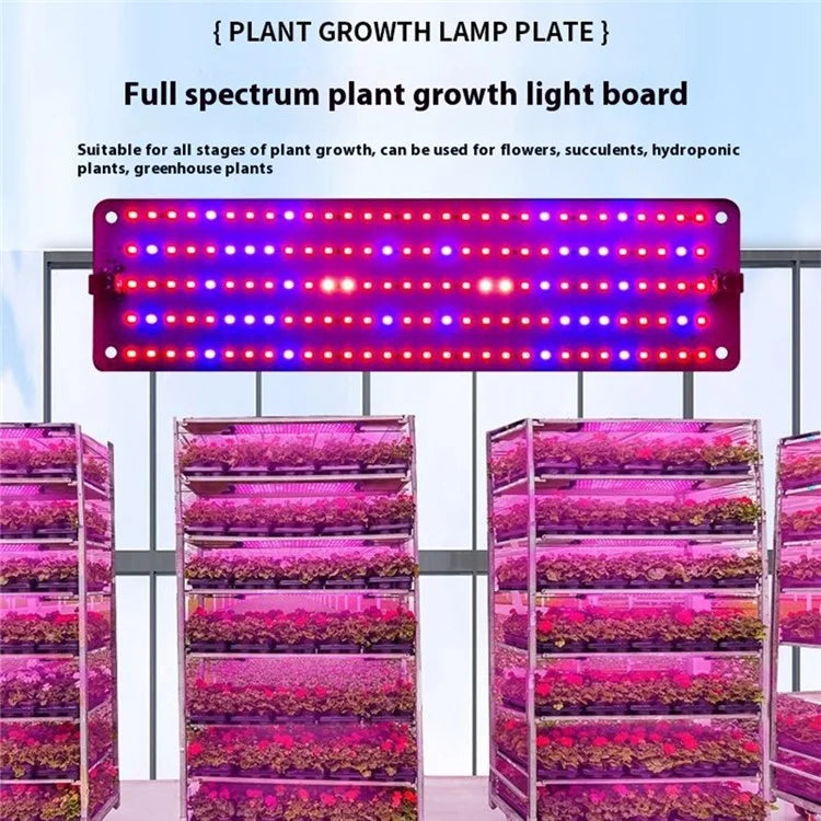 12V 2-Panel Plant Growing Light Potted Plants Shelf Seedling Growth Fill Light, EU Plug