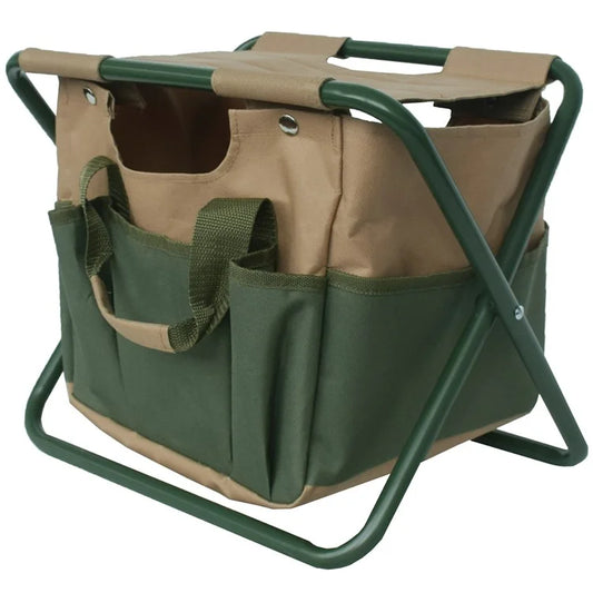 831102 Gardening Stool 12.5x10.6x12.2 Inch Folding Chair Tool Organizer Storage Bag