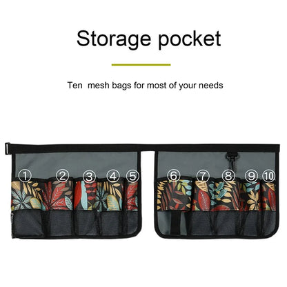 820603 600D Oxford Cloth Garden Tool Storage Bag 10 Pockets Gardening Tools Bucket Bag