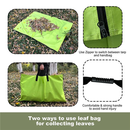 Leaf Collection Bag Garden Waste Organizer Foldable Oxford Cloth Storage Bag