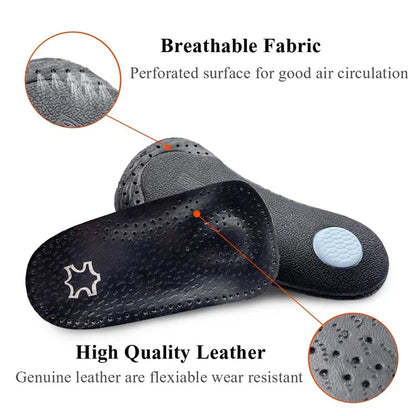 X / O Leg Massage Flat Foot Correction Insoles Arch Support Orthotic Inserts, Black