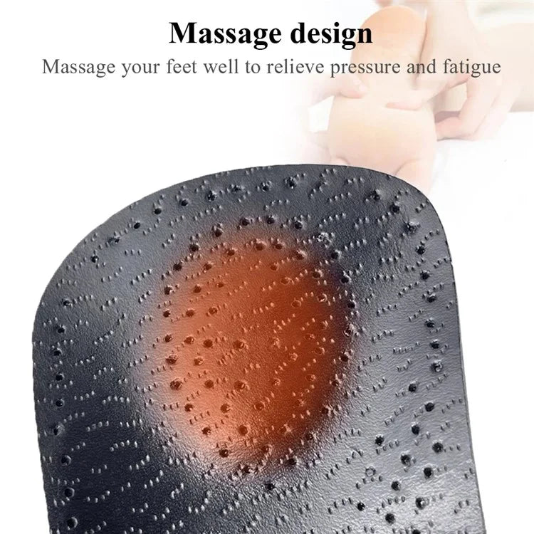 X / O Leg Massage Flat Foot Correction Insoles Arch Support Orthotic Inserts, Black