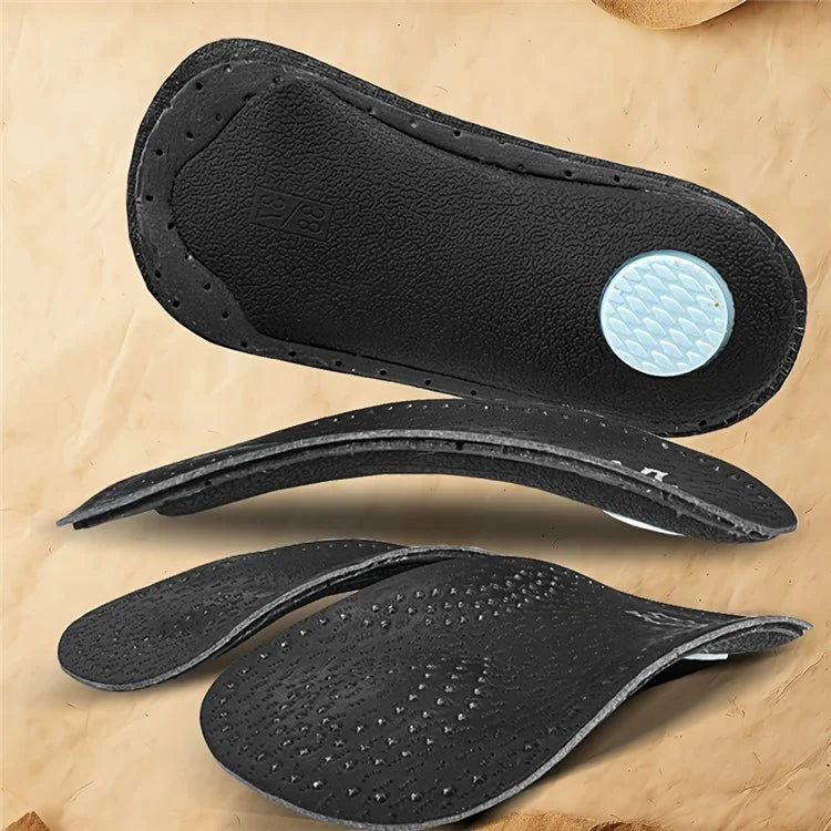 X / O Leg Massage Flat Foot Correction Insoles Arch Support Orthotic Inserts, Black