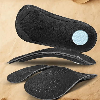 X / O Leg Massage Flat Foot Correction Insoles Arch Support Orthotic Inserts, Black