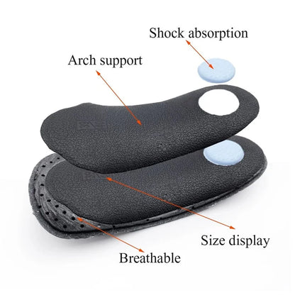 X / O Leg Massage Flat Foot Correction Insoles Arch Support Orthotic Inserts, Black