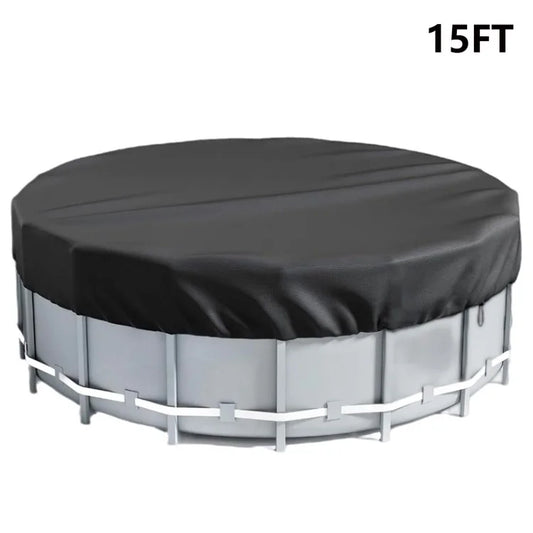 15FT Round Swimming Pool Cover 210D Oxford Cloth Solar Cover for Above Ground Pools