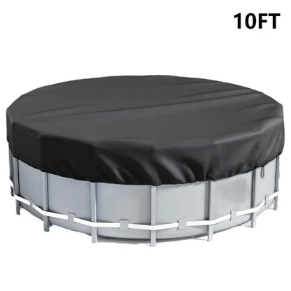 10FT Round Swimming Pool Cover 210D Oxford Cloth Solar Cover for Above Ground Pools