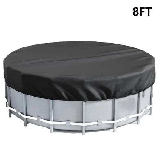 8FT Round Swimming Pool Cover 210D Oxford Cloth Solar Cover for Above Ground Pools
