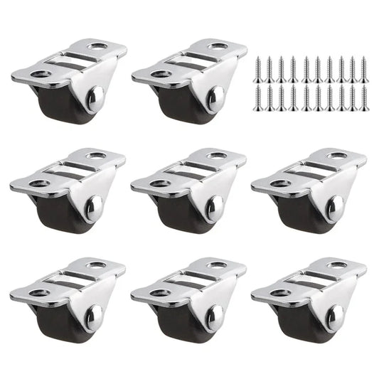 8Pcs / Set 0.5 Inch Kick Drawer Pulley Silent Directional Wheel Furniture Roller