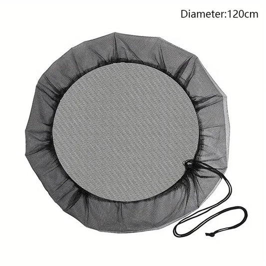 120cm Diameter Anti-Mosquito Mesh Cover for Rain Barrel Water Collection Bucket Netting Cover