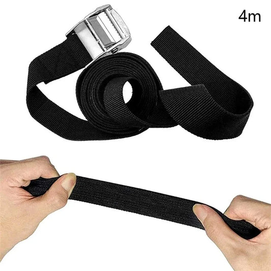 25mm Cargo Lashing PP Webbing Luggage Strap with Zinc Alloy Buckle, Length: 4m