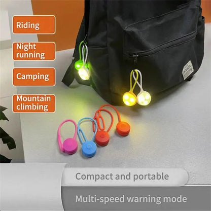 Backpack Hanging Mini Silicone LED Light Reflector Pendant for Night Walking