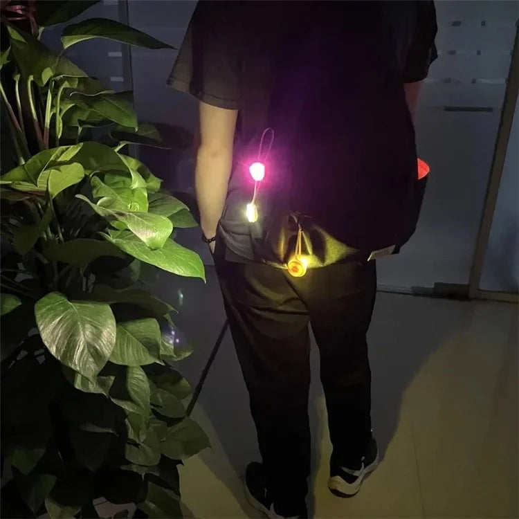 Backpack Hanging Mini Silicone LED Light Reflector Pendant for Night Walking