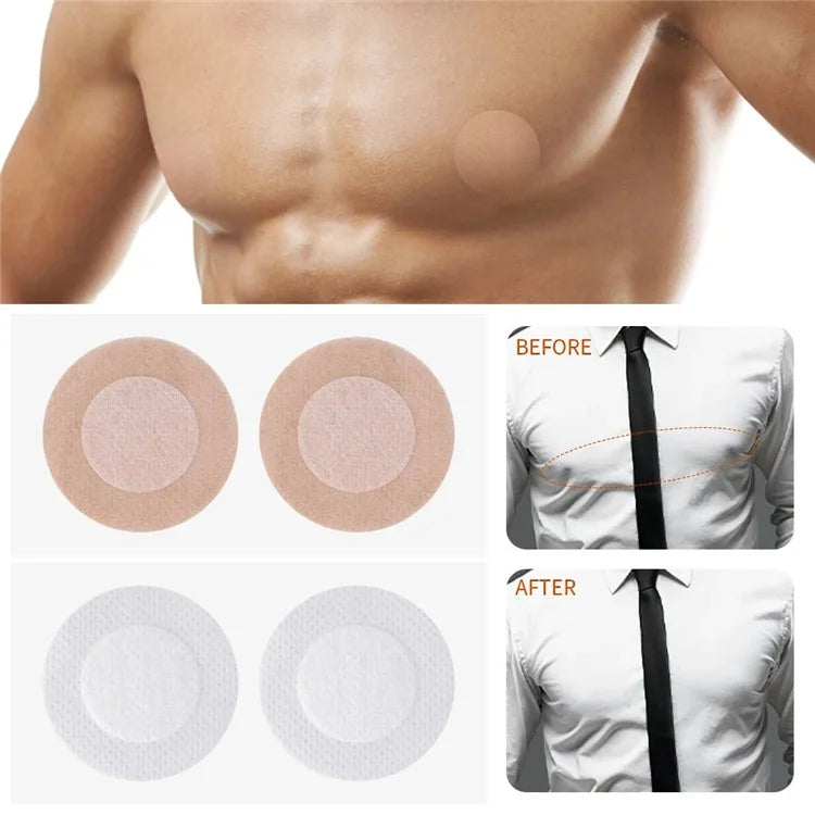 5 Pairs Men Disposable Nipple Covers Invisible PU Nipple Chafing Solution Pasties for Sports