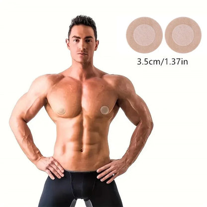 5 Pairs Men Disposable Nipple Covers Invisible PU Nipple Chafing Solution Pasties for Sports