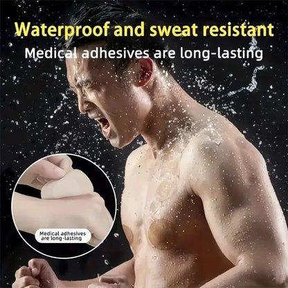 5 Pairs Men Disposable Nipple Covers Invisible PU Nipple Chafing Solution Pasties for Sports