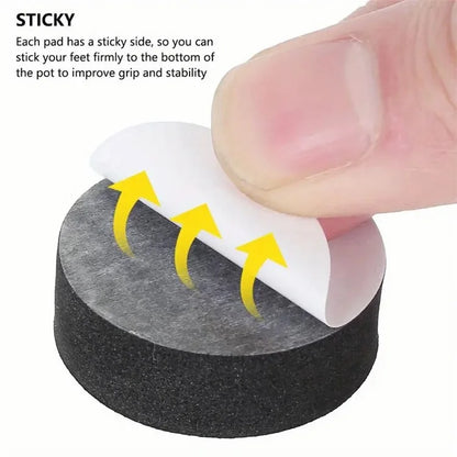 40Pcs Flower Pot Feet Non-Slip Self-Adhesive EVA Plant Pots Round Heighten Pads - Black