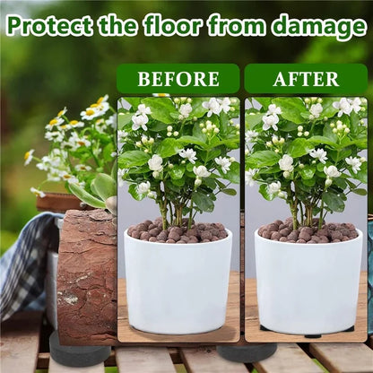 40Pcs Flower Pot Feet Non-Slip Self-Adhesive EVA Plant Pots Round Heighten Pads - Black