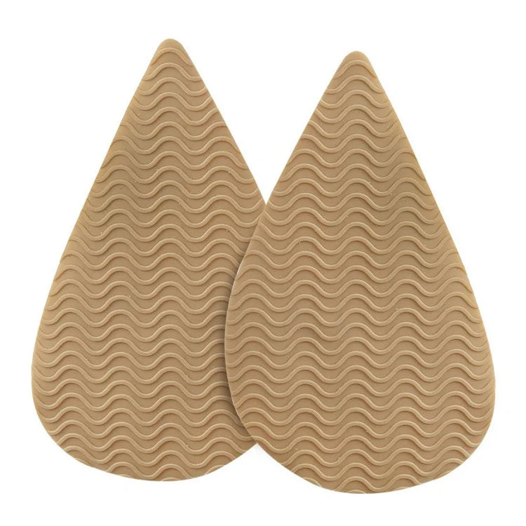 Wave Design Self-Adhesive High Heel Sole Protector Sticker Noise Reduction Silicone Forefoot Pad