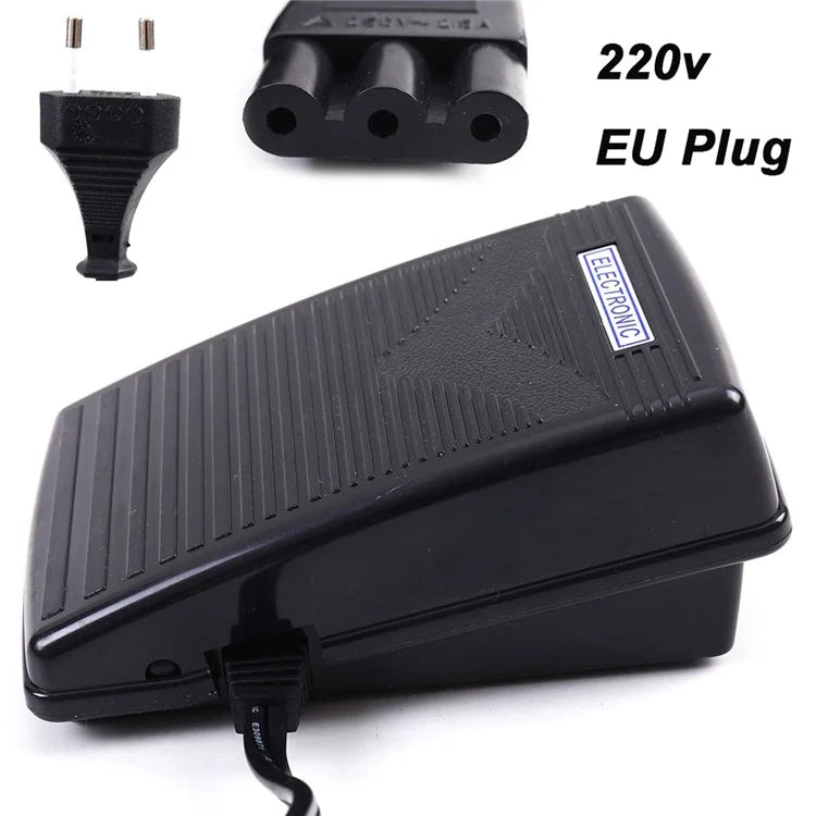 Sewing Machine Speed Controller Plastic Foot Control Pedal with EU Plug Power Cord