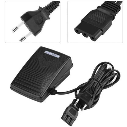 Sewing Machine Speed Controller Plastic Foot Control Pedal with EU Plug Power Cord