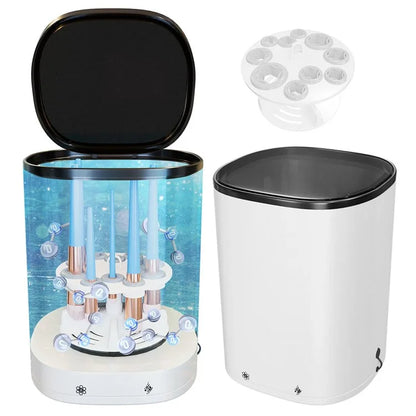 Electric Makeup Brush Cleaner with Ozone Cleaning Splash-Proof Cover Cosmetic Brush Cleaning Machine