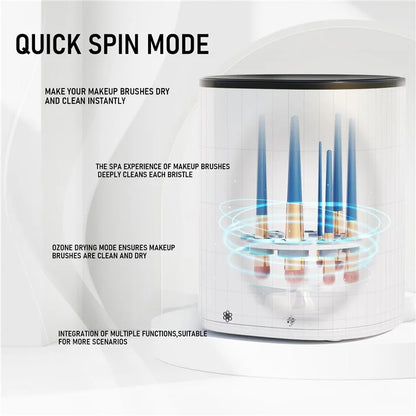 Electric Makeup Brush Cleaner with Ozone Cleaning Splash-Proof Cover Cosmetic Brush Cleaning Machine