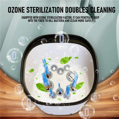 Electric Makeup Brush Cleaner with Ozone Cleaning Splash-Proof Cover Cosmetic Brush Cleaning Machine