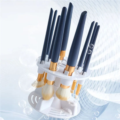 Electric Makeup Brush Cleaner with Ozone Cleaning Splash-Proof Cover Cosmetic Brush Cleaning Machine