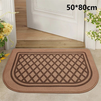 50x80cm Non-Slip Doormat Dustproof Carpet Water Absorbent Square Entryway Rug