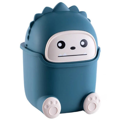 Cartoon Creative Flip Lid Desktop Trash Can Mini Home Office Garbage Bin