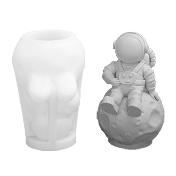 A101C-12 Astronaut Planet Shape DIY Silicone Fondant Mold Cake Decorating Tool (BPA Free, No FDA)