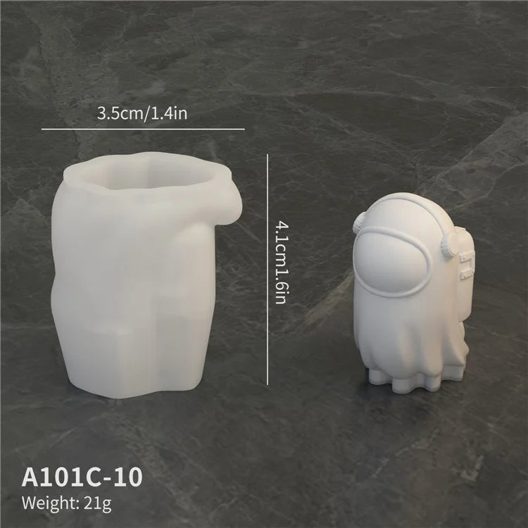 A101C-10 Space Ghost Shape DIY Silicone Fondant Mold Cake Decorating Tool (BPA Free, No FDA)