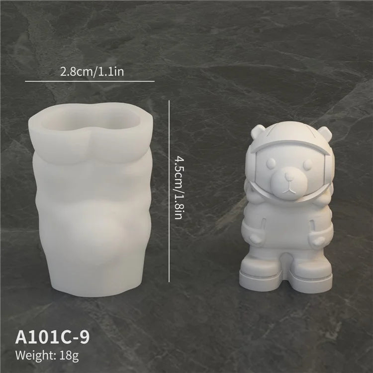 A101C-9 Space Bear Shape DIY Silicone Fondant Mold Cake Decorating Tool (BPA Free, No FDA)