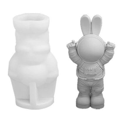 A101C- 8 Space Rabbit Shape DIY Silicone Fondant Mold Cake Decorating Tool (BPA Free, No FDA)