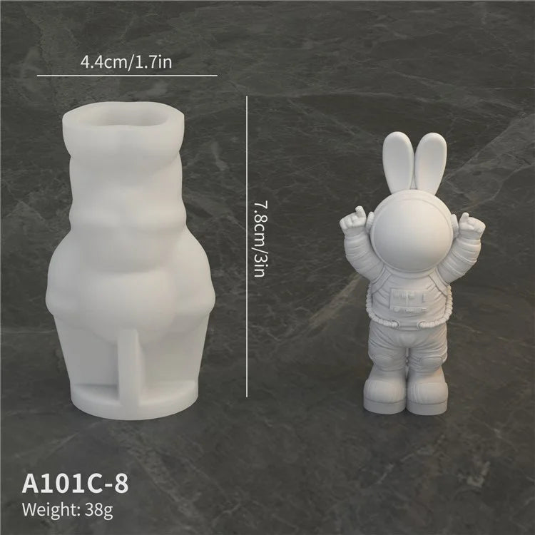 A101C- 8 Space Rabbit Shape DIY Silicone Fondant Mold Cake Decorating Tool (BPA Free, No FDA)
