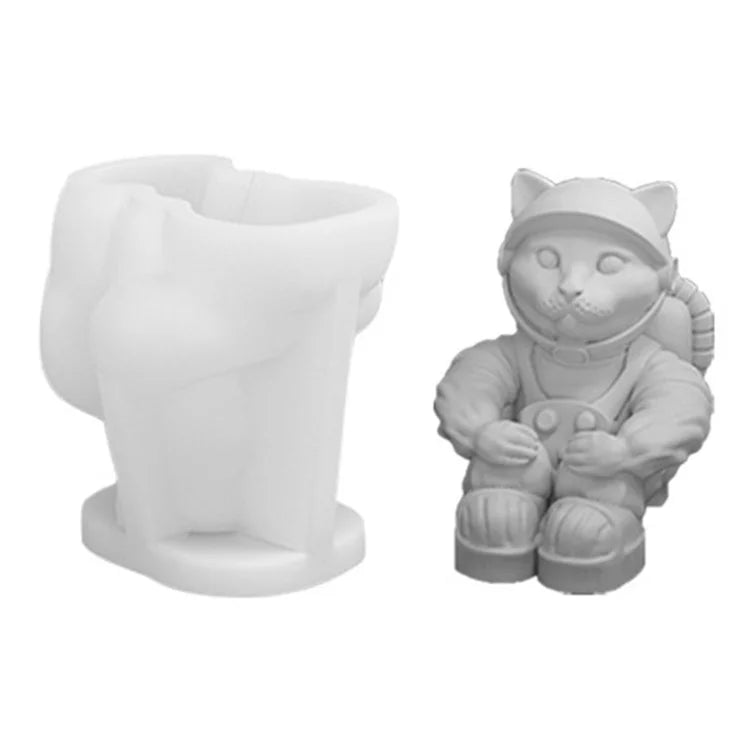 A101C-7 Space Cat Shape DIY Silicone Fondant Mold Cake Decorating Tool (BPA Free, No FDA)