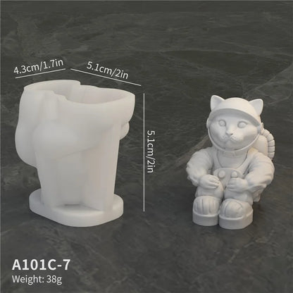 A101C-7 Space Cat Shape DIY Silicone Fondant Mold Cake Decorating Tool (BPA Free, No FDA)