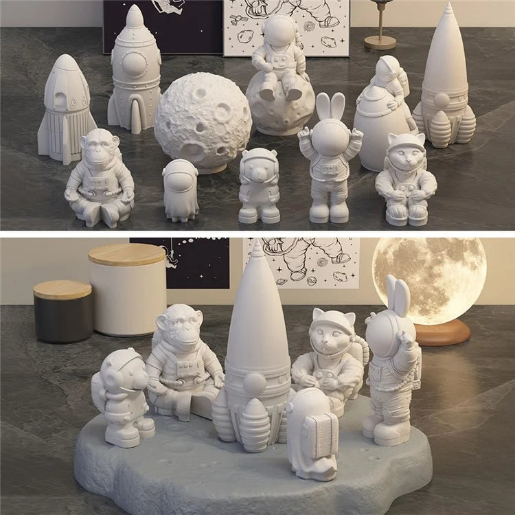 A101C-2 High Rocket Shape Fondant Mold Space Theme Silicone DIY Cake Decorating Tool (BPA Free, No FDA)