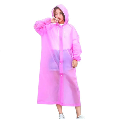 Portable Travel Adult Raincoat Thicken Outdoor Waterproof EVA Poncho, 18mm Thickness / Elastic Cuff