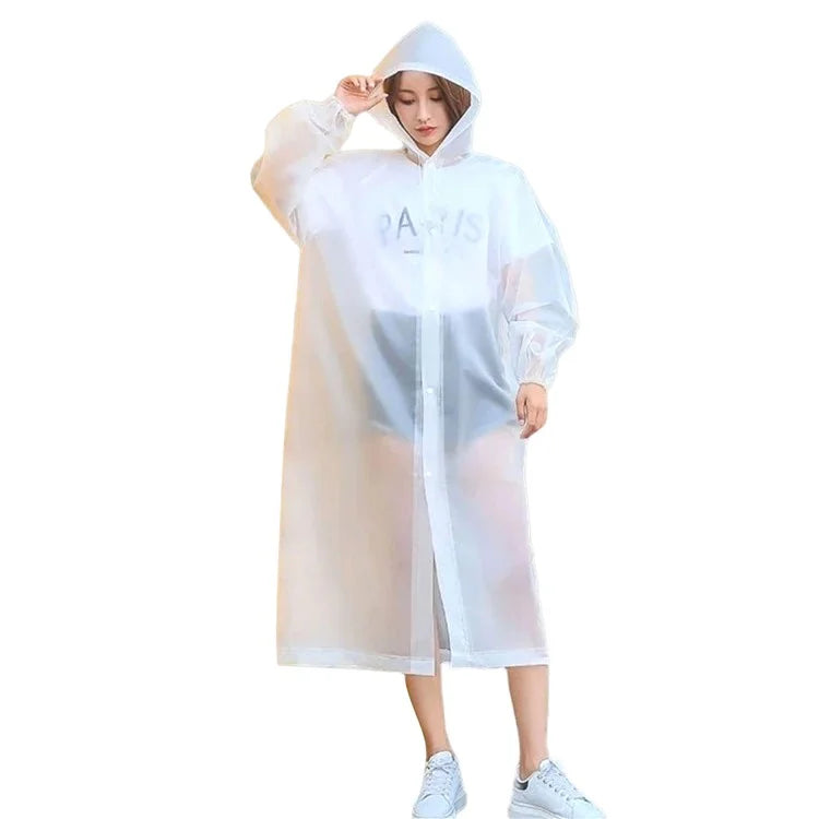 Portable Travel Adult Raincoat Thicken Outdoor Waterproof EVA Poncho, 18mm Thickness / Elastic Cuff