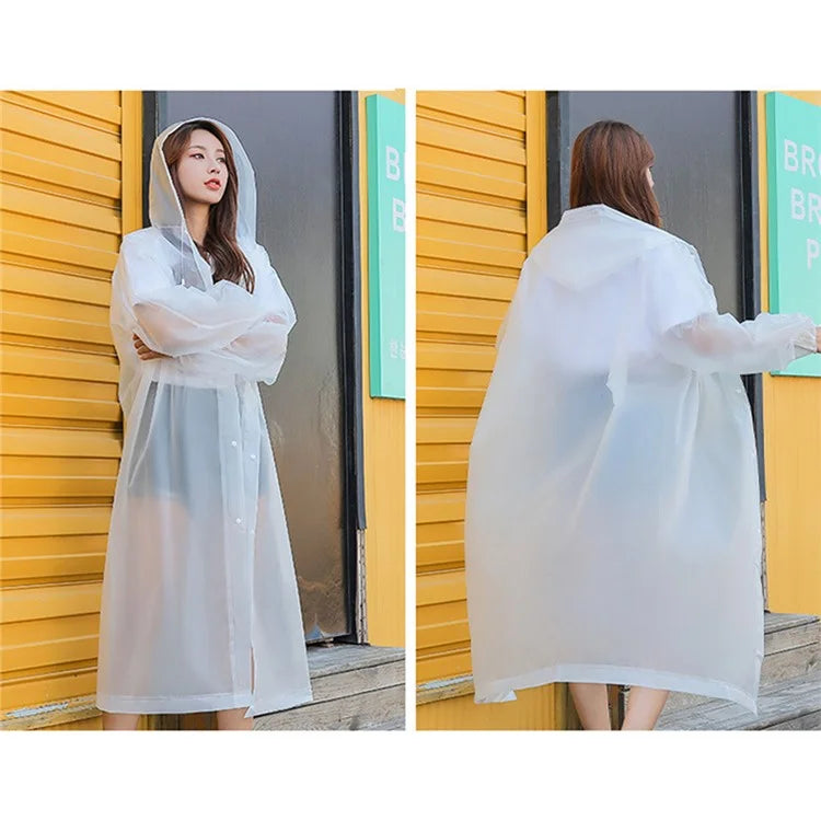 Portable Travel Adult Raincoat Thicken Outdoor Waterproof EVA Poncho, 18mm Thickness / Elastic Cuff