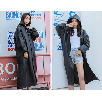 Portable Travel Adult Raincoat Thicken Outdoor Waterproof EVA Poncho, 18mm Thickness / Elastic Cuff