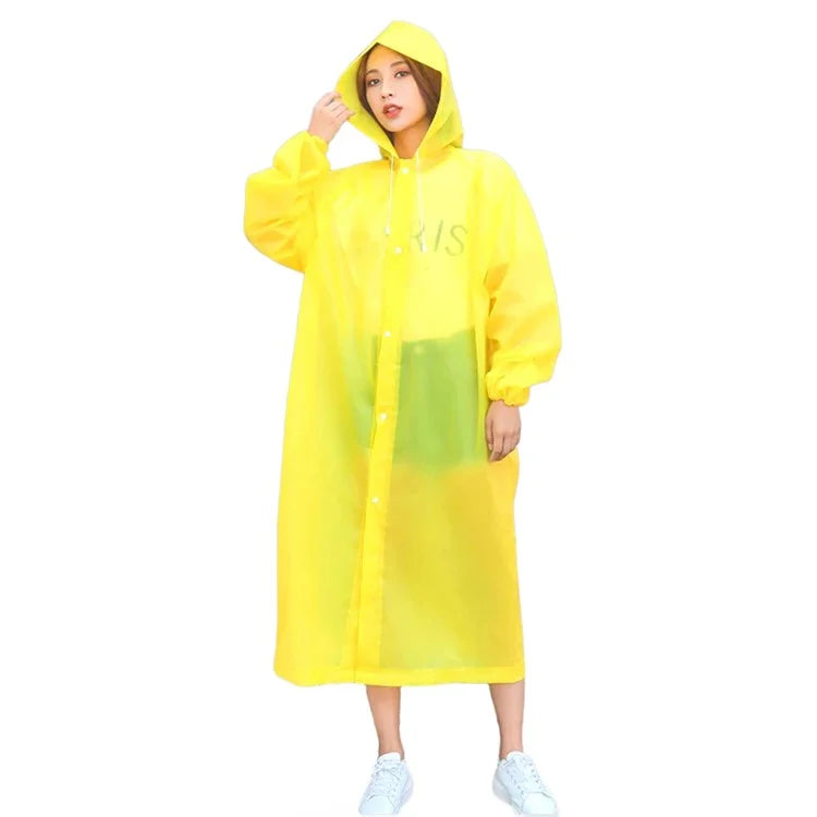 Portable Travel Adult Raincoat Thicken Outdoor Waterproof EVA Poncho, 18mm Thickness / Elastic Cuff