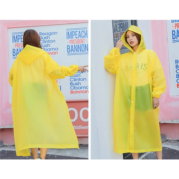 Portable Travel Adult Raincoat Thicken Outdoor Waterproof EVA Poncho, 18mm Thickness / Elastic Cuff