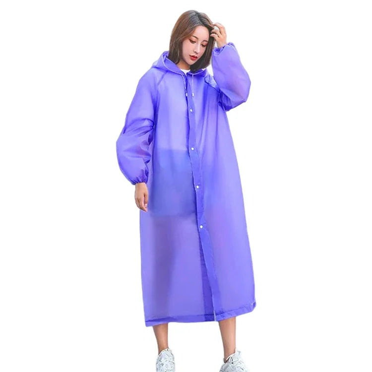 Portable Travel Adult Raincoat Thicken Outdoor Waterproof EVA Poncho, 18mm Thickness / Elastic Cuff