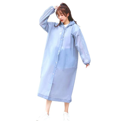 Portable Travel Adult Raincoat Thicken Outdoor Waterproof EVA Poncho, 18mm Thickness / Elastic Cuff