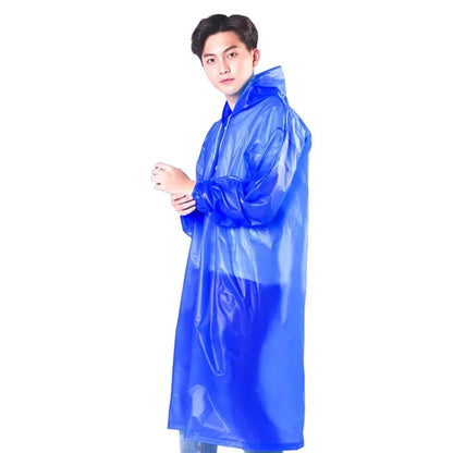 Portable Travel Adult Raincoat Thicken Outdoor Waterproof EVA Poncho, 18mm Thickness / Elastic Cuff